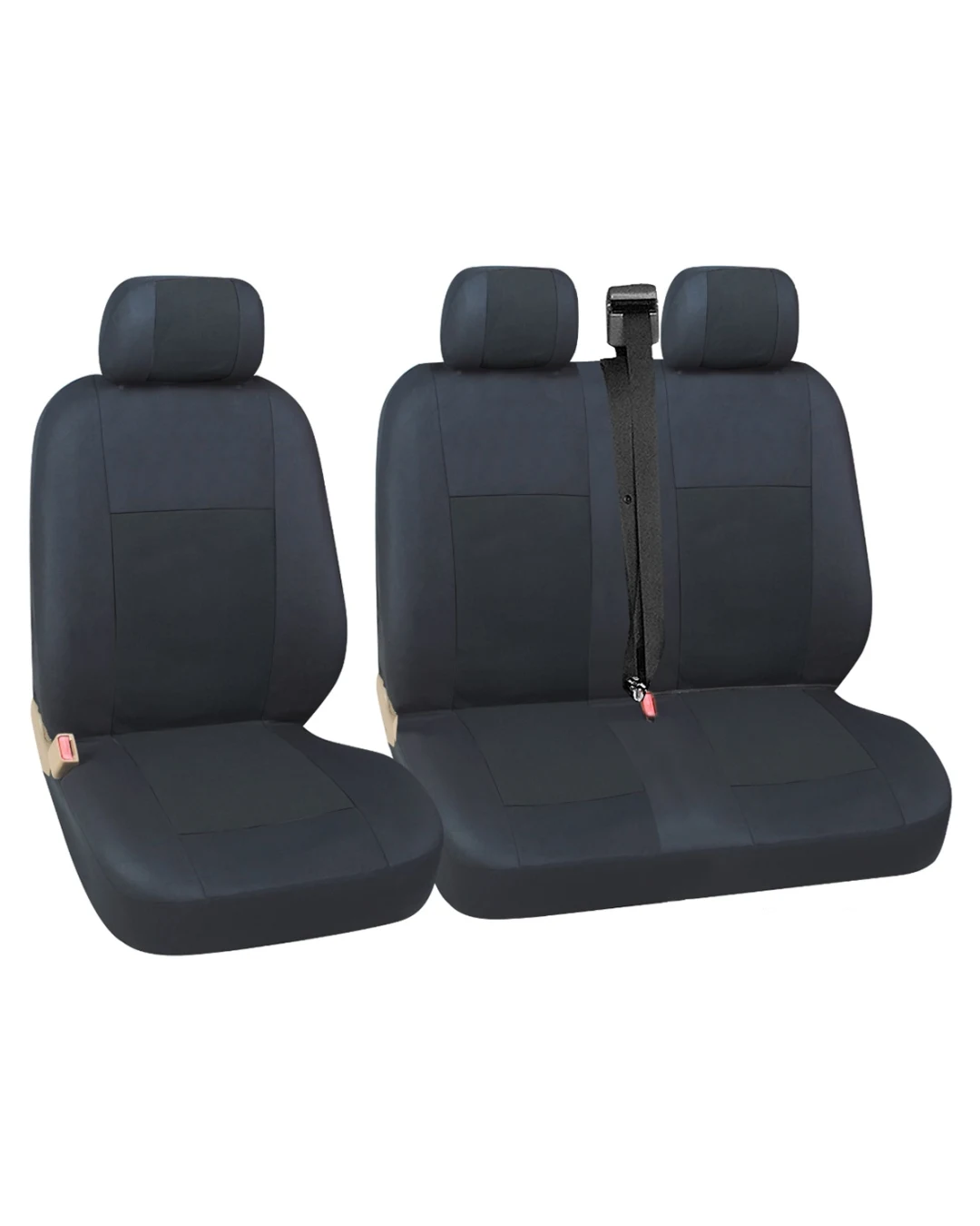 2+1 КОМПЛЕКТ УНИВЕРСАЛНИ КАЛЪФИ , ТАПИЦЕРИЯ ЗА ПРЕДНИ СЕДАЛКИ ЗА БУС , МИКРОБУС , ЦВЯТ ЧЕРЕН , ТЕКСТИЛ