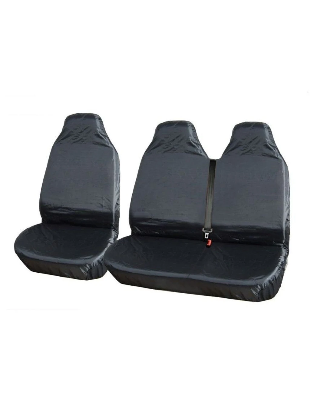 2 + 1 комплект водоустойчив протектор за седалки, предпазни калъфи за ванове и бусове в черно