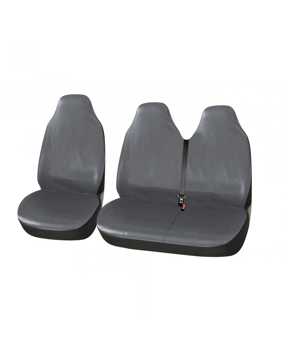 2 + 1 Универсални Калъфи/Тапицерия за предни седалки на бус/ван, Eко кожа, Сиви