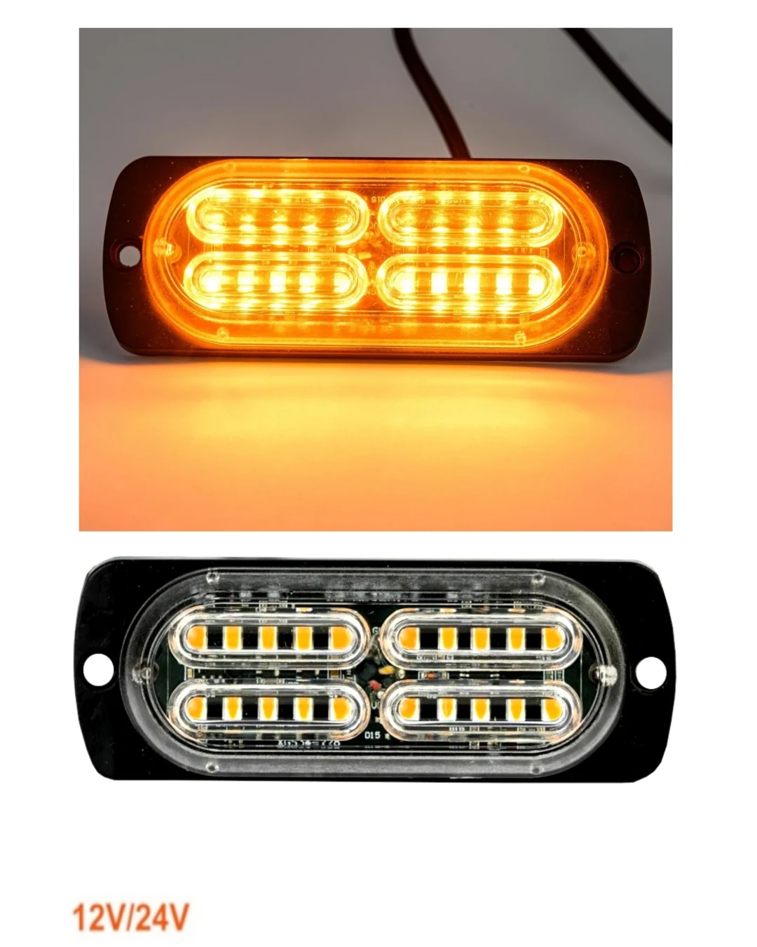 20 LED Аварийна Лампа За Пътна Помощ , Жълта Блиц Мигаща Светлина 12V 24V