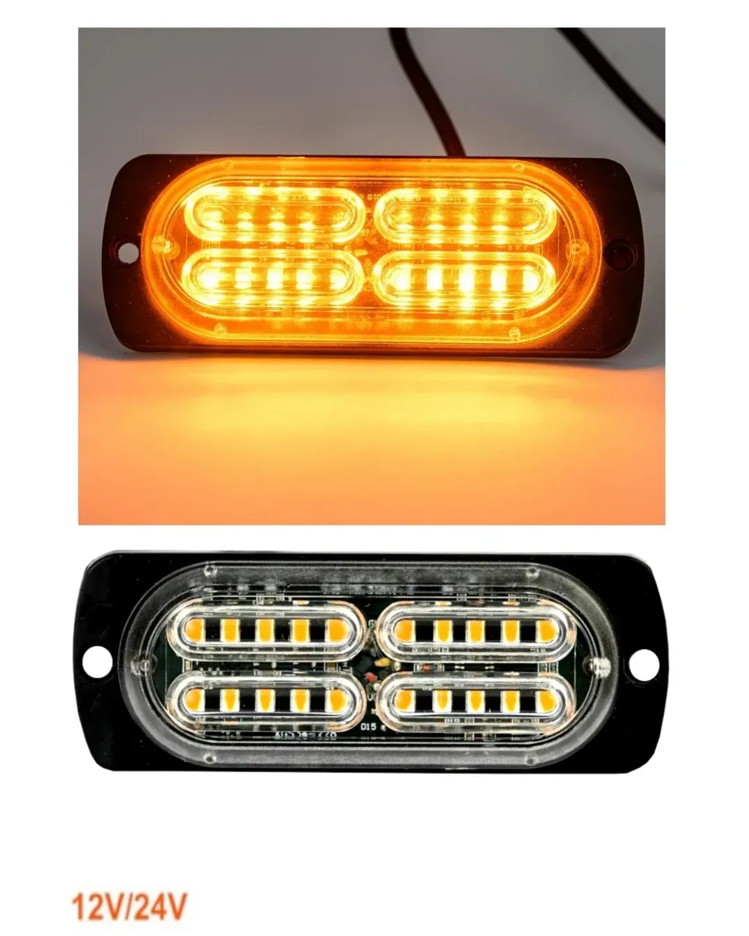20 LED Аварийна Лампа За Пътна Помощ , Жълта Блиц Мигаща Светлина 12V 24V