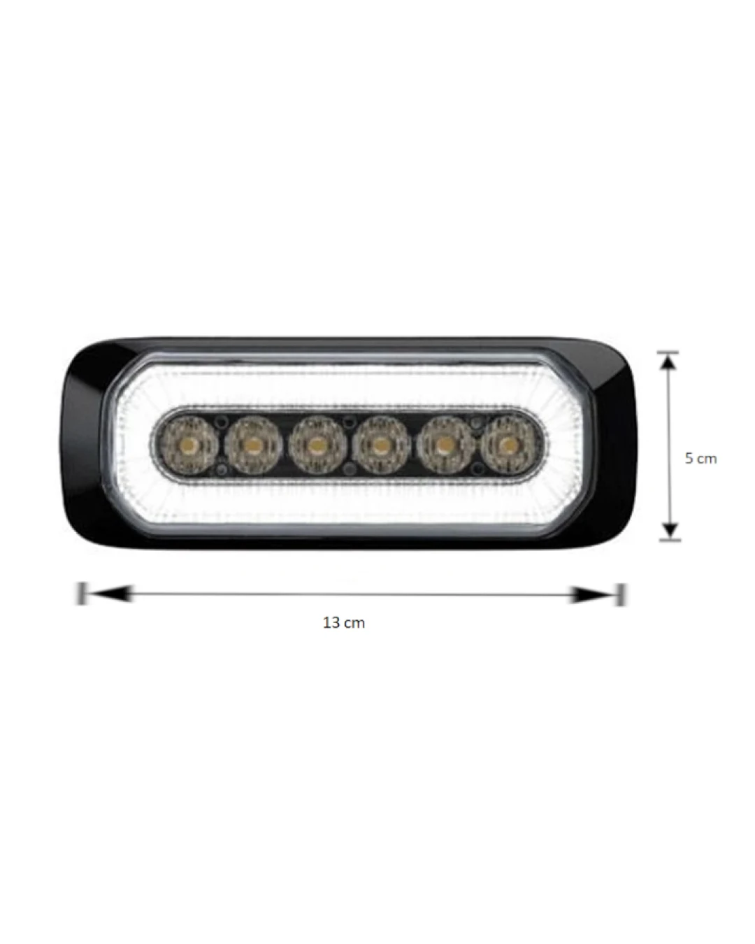24LED Лед Диоден 12-24V Габарит Маркер Токос + аварийна блиц бяла светлина мигаща за камион бус ван каравана платформа кемпер пътна помощ