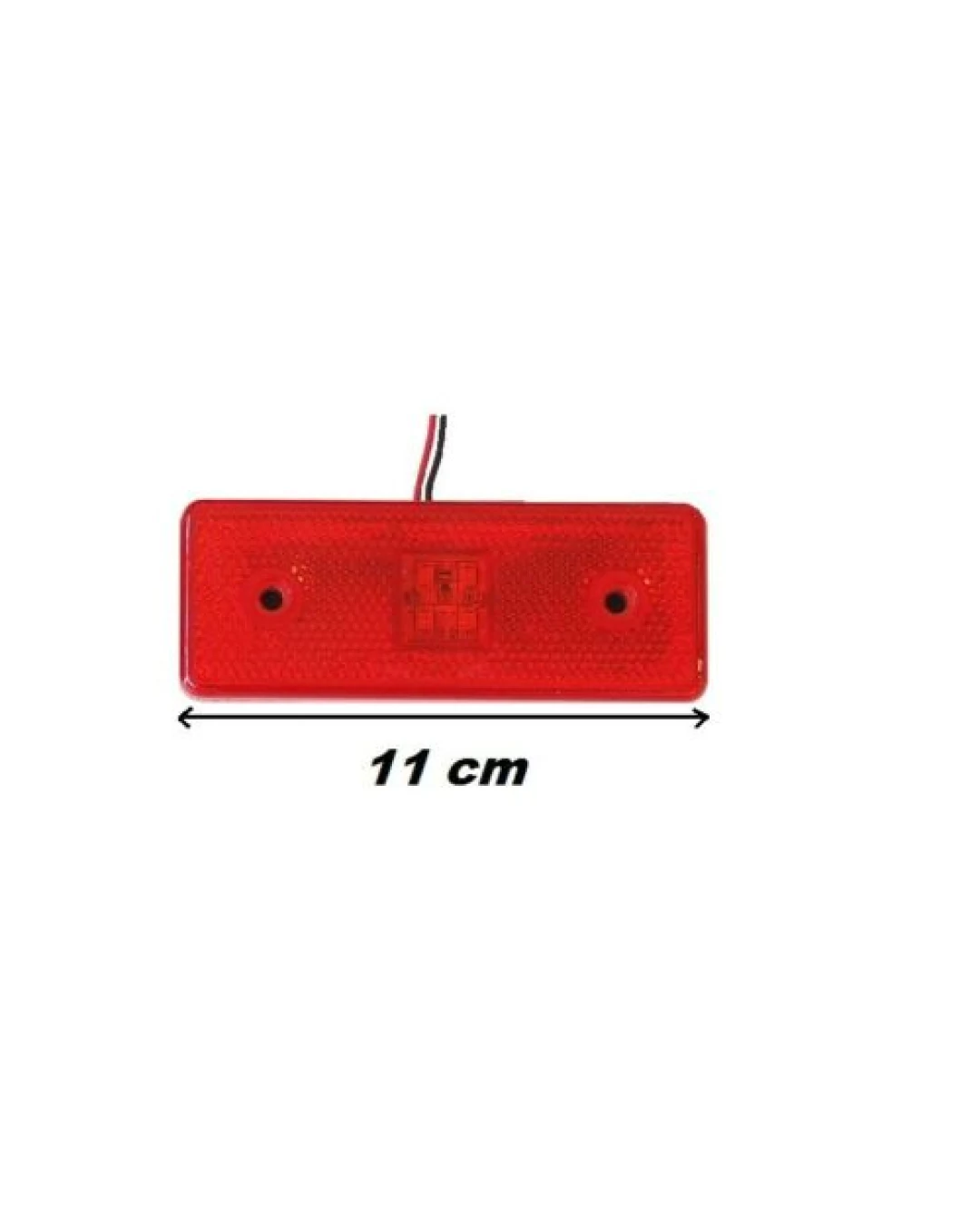 24V Диоден 4 LED ЛЕД Маркер габарит токос светлина за камиони бус ван ремарке каравана - 110 мм х 40 мм - червен
