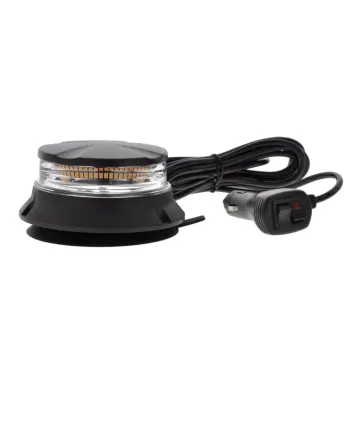 24W Лед Led Компактна Диодна Въртяща се Сигнална Аварийна Лампа Маяк Буркан с магнит и вендуза 12V - 24V с магнит Е9 E-Mark