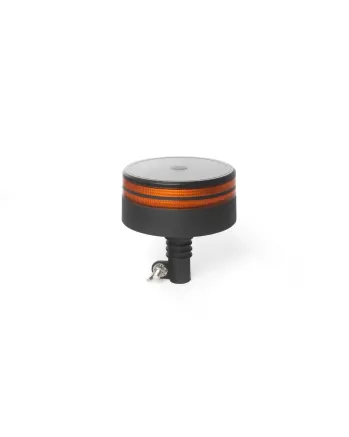 25W LED ЛЕД Аварийна Сигнална Лампа Маяк Буркан Двуредов с 50 Диода Оранжева Жълта 12V - 24V за монтаж на тръба