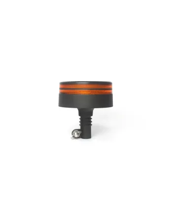 25W LED ЛЕД Аварийна Сигнална Лампа Маяк Буркан Двуредов с 50 Диода Оранжева Жълта 12V - 24V за монтаж на тръба