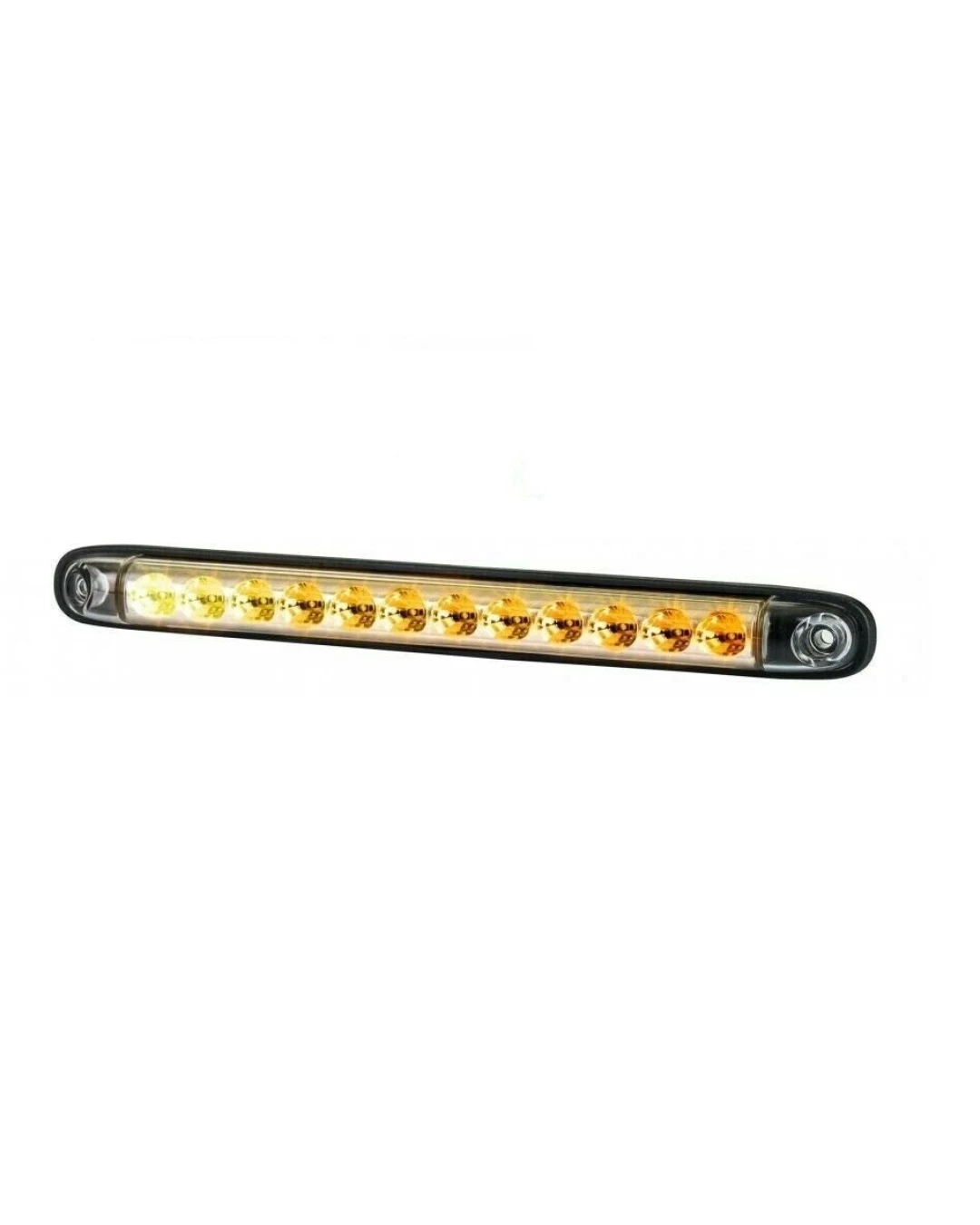 26см LED Лед Динамичен Бягащ Мигач, Жълта Светлина, 12V - 24V, E-Mark, 12 Диода,