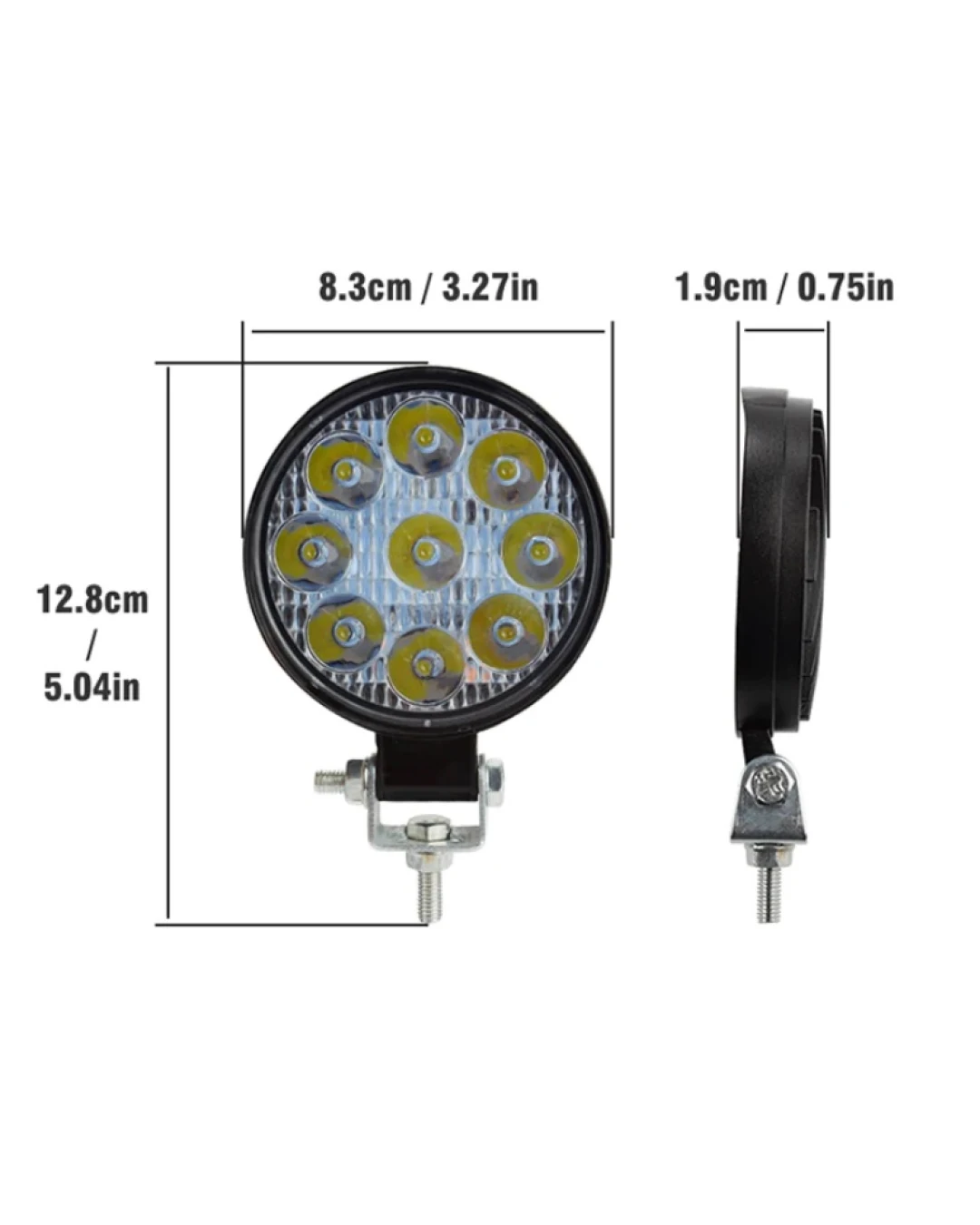 27W Кръгъл Led Диоден Фар Прожектор Дневни Светлини 12V 24V Слим Slim