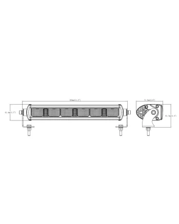 28,4 См LED Лед Бар с Насоченa SPOT Светлина, Три Функции, Е-Mark, 30W, 2200lm, 12V-24V, Автомобил, АТВ, Джип, 4х4, SUV, Offroad, Камион