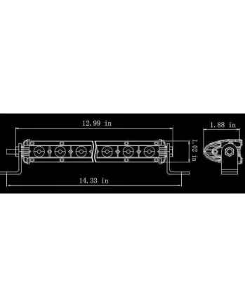 28.5 см LED Лед Диоден Бар 4500 lm, 90W Ултра Тънък 12-24V Комбинирана Combo - Flood и Spot Светлина