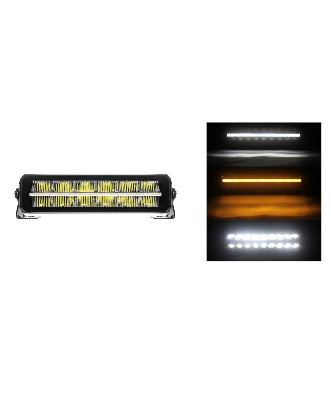 30 cm 12V - 24V Led Bar Лед Бар Пиано дизайн Диоден Прожектор Супер Мощен Бяла и Оранжева Светлина Габарит Мъгла Блиц Високо Качество Ново Поколение 4000LM