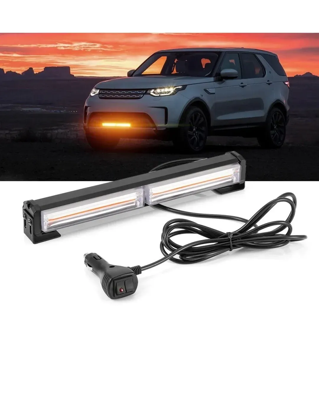 30 Cm Сигнална Аварийна Блиц Маяк Led Бар Лампа Пътна Помощ Платформа 12V-24V 36W