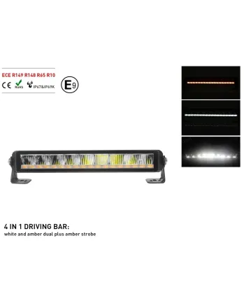 35.5 см Висококачествен 4 в 1 Led Bar Лед Бар Диоден Прожектор DRL с бяла габаритна светлина и оранжева аварийна блиц 50W 2100LM