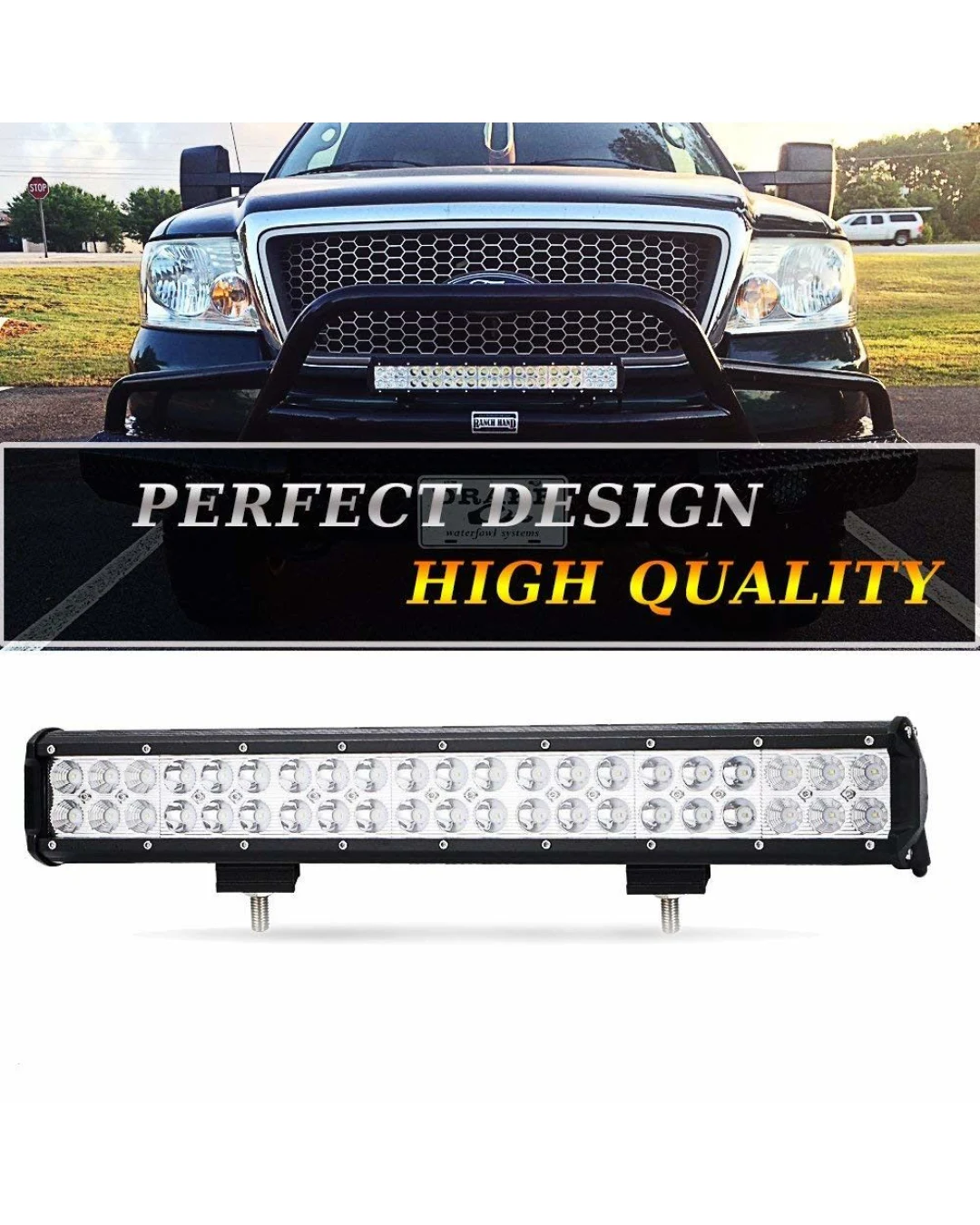 50 См Мощен LED бар Flexzon с Комбинирана Combo светлина 126W 42 LED 12V 24V АТВ, Джип, 4х4, Offroad