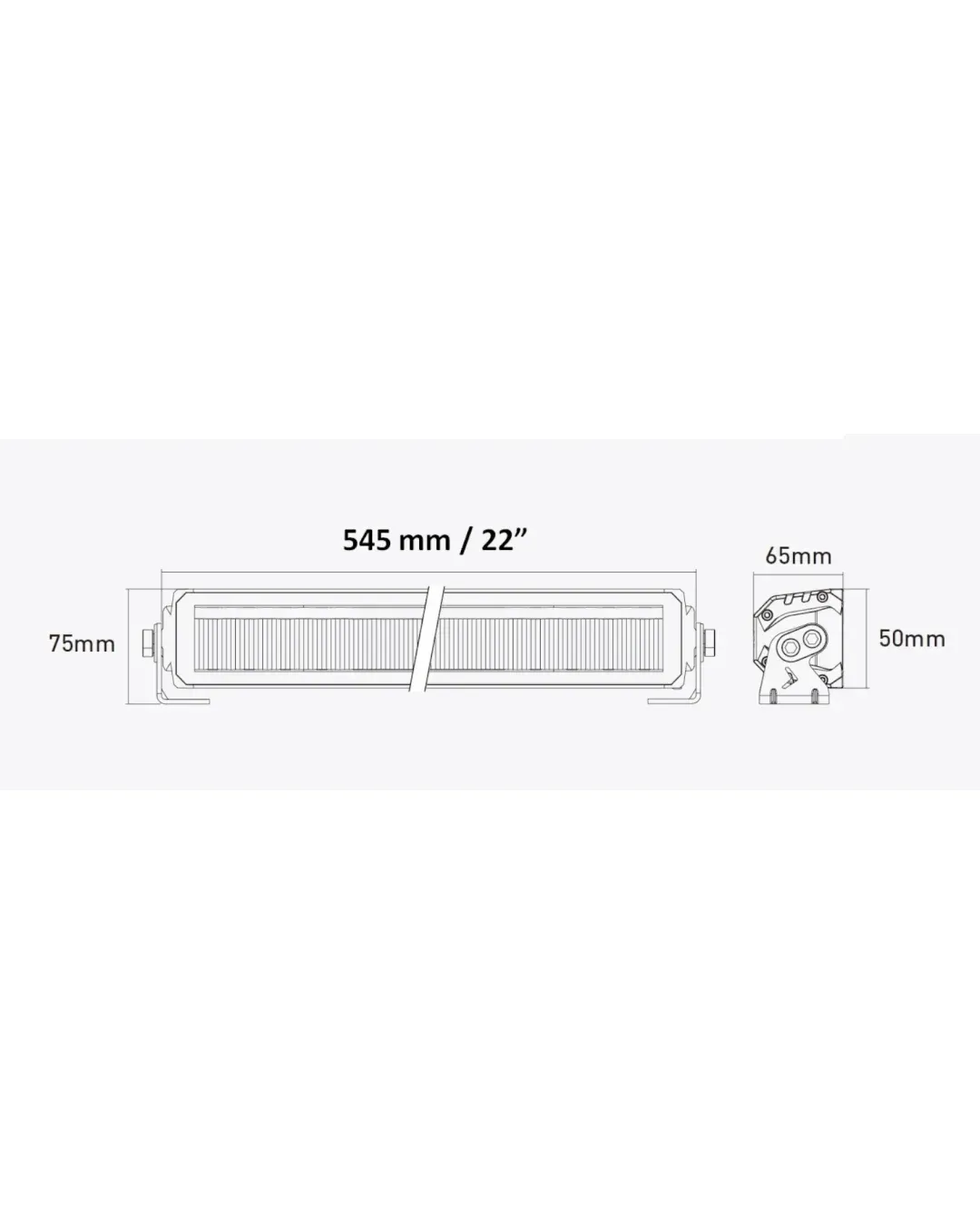 54.5 cm / 22 Инча 12V - 24V Висококачествен Led Bar Лед Бар Диоден Прожектор с бяла и оранжева габаритна светлина DRL мъгла 60W 8500LM