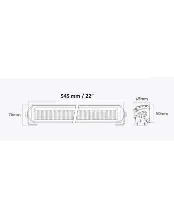 54.5 cm / 22 Инча 12V - 24V Висококачествен Led Bar Лед Бар Диоден Прожектор с бяла и оранжева габаритна светлина DRL мъгла 60W 8500LM