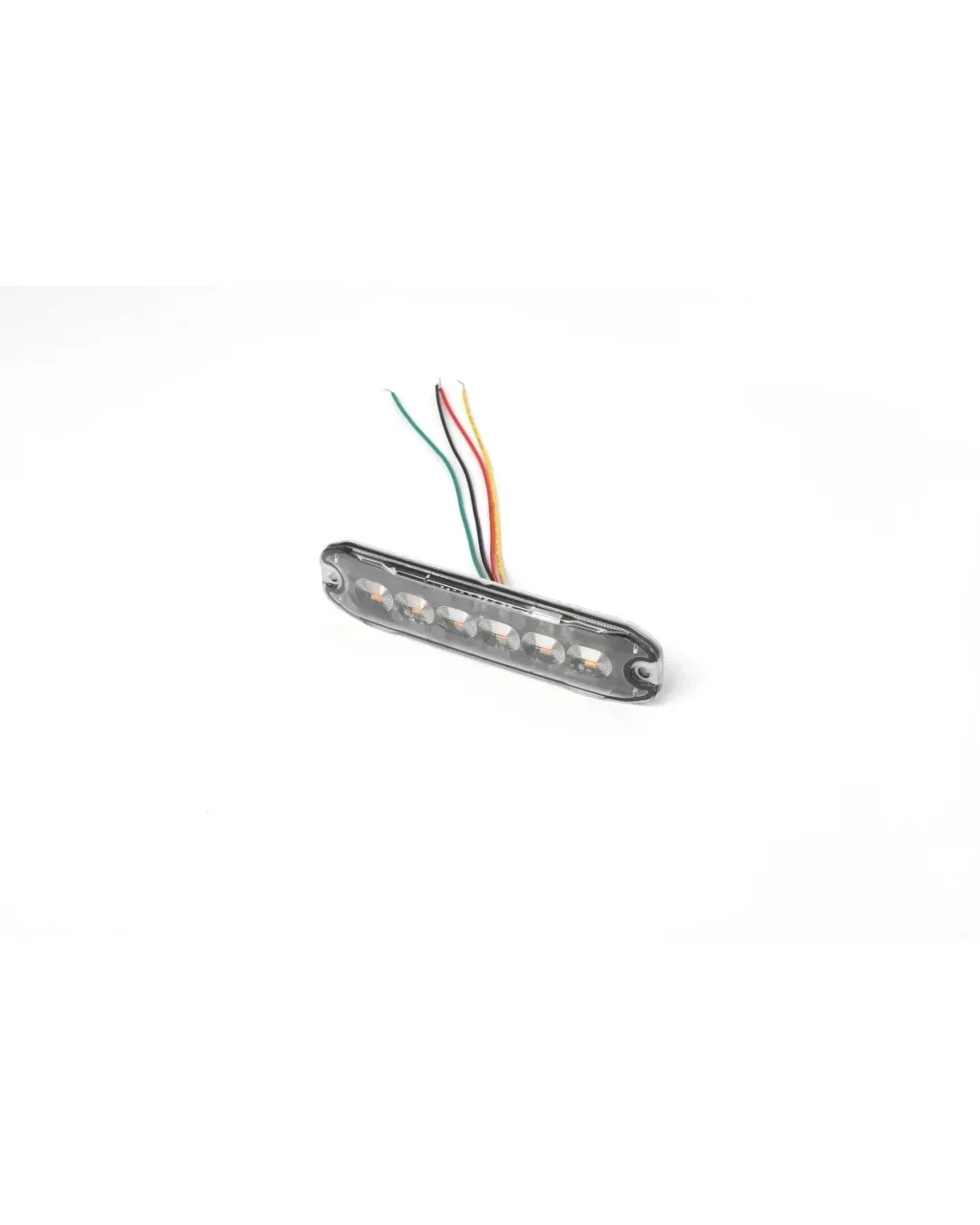 6 LED Жълта Аварийна Лампа Блиц Светлина Мигаща За Пътна Помощ Платформа и др. 10W с 8 режима 8х3 cm. 12-24V