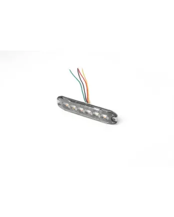 6 LED Жълта Аварийна Лампа Блиц Светлина Мигаща За Пътна Помощ Платформа и др. 10W с 8 режима 8х3 cm. 12-24V