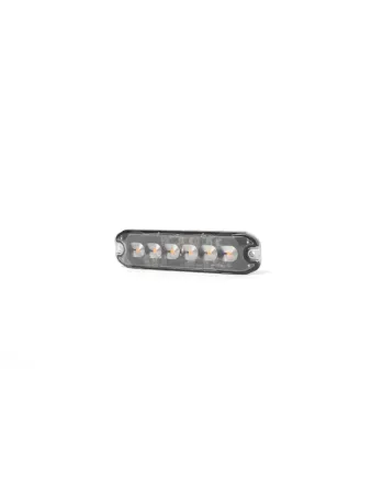 6 LED Жълта Аварийна Лампа Блиц Светлина Мигаща За Пътна Помощ Платформа и др. 10W с 8 режима 8х3 cm. 12-24V