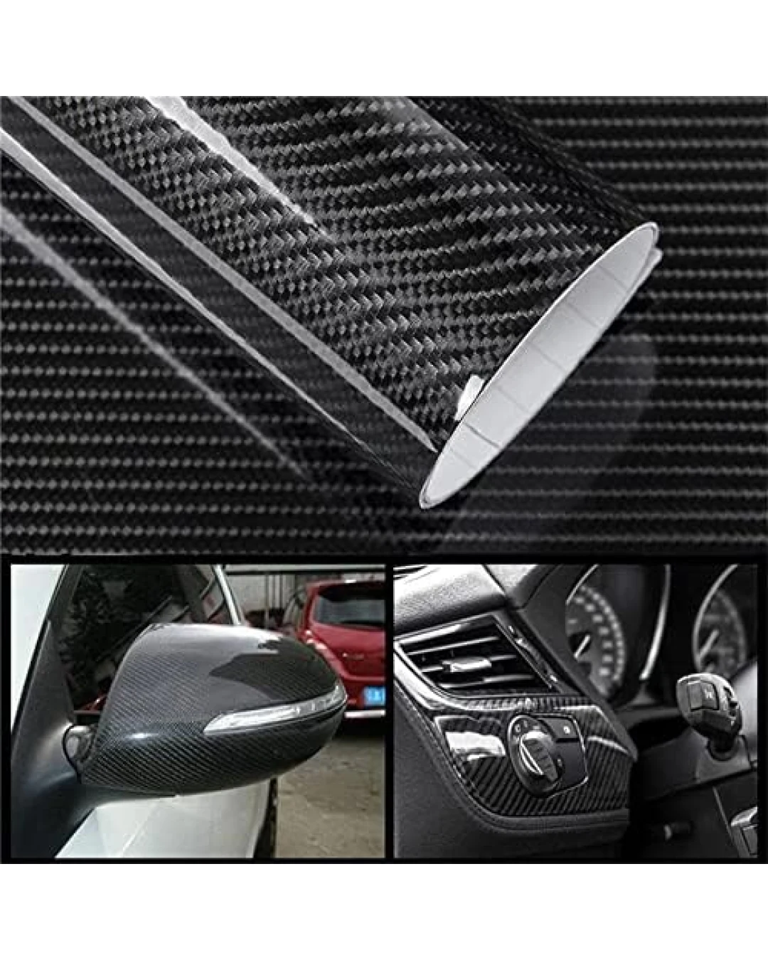 7D Декоративно автомобилно WRAP фолио 1.52 X 18M черен карбон BLACK CARBON