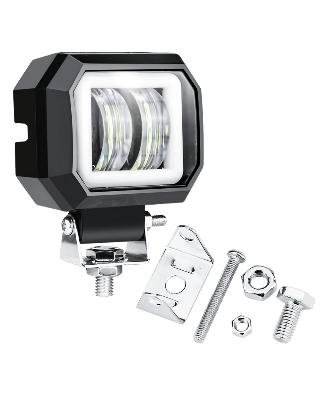 7D LED Халоген 7.6см Диодна Работна Лампа Диоден Фар Прожектор Задна Светлина 20W 1000lm 12V/24V