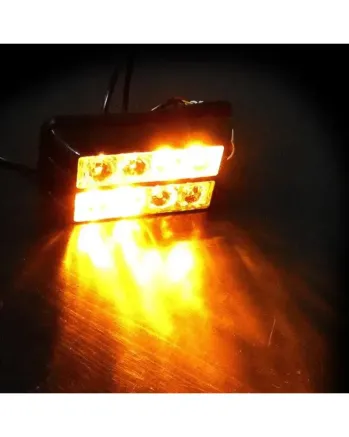 8 LED Аварийна Лампа За Пътна Помощ, Жълта Блиц Светлина, Мигаща!