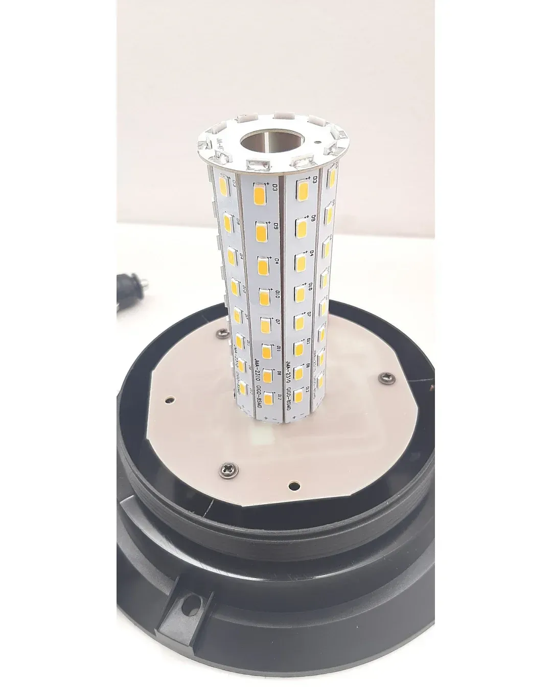 80 LED Лед Сигнална Лампа XL 17cm Аварийна Маяк Буркан 12V 24V С Болтово Захващане