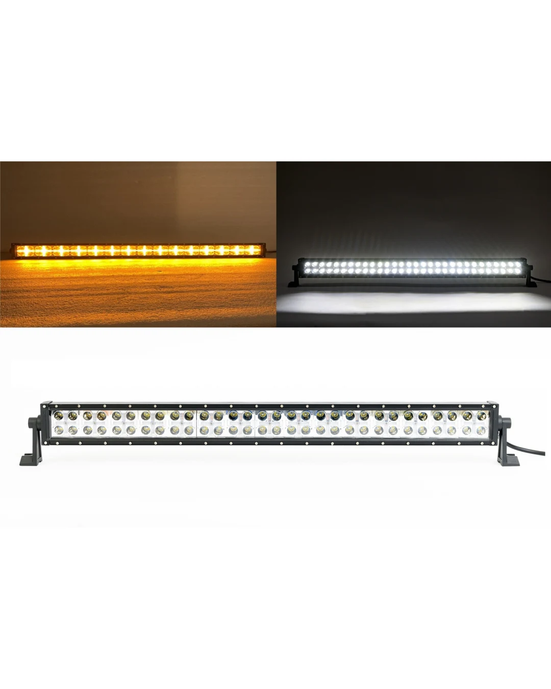 80 См Led Bar Лед Диоден Бар Прожектор Бяла и Оранжева, Жълта Светлина, Блиц, Флаш, CROSS DRL 180W 12V 24V