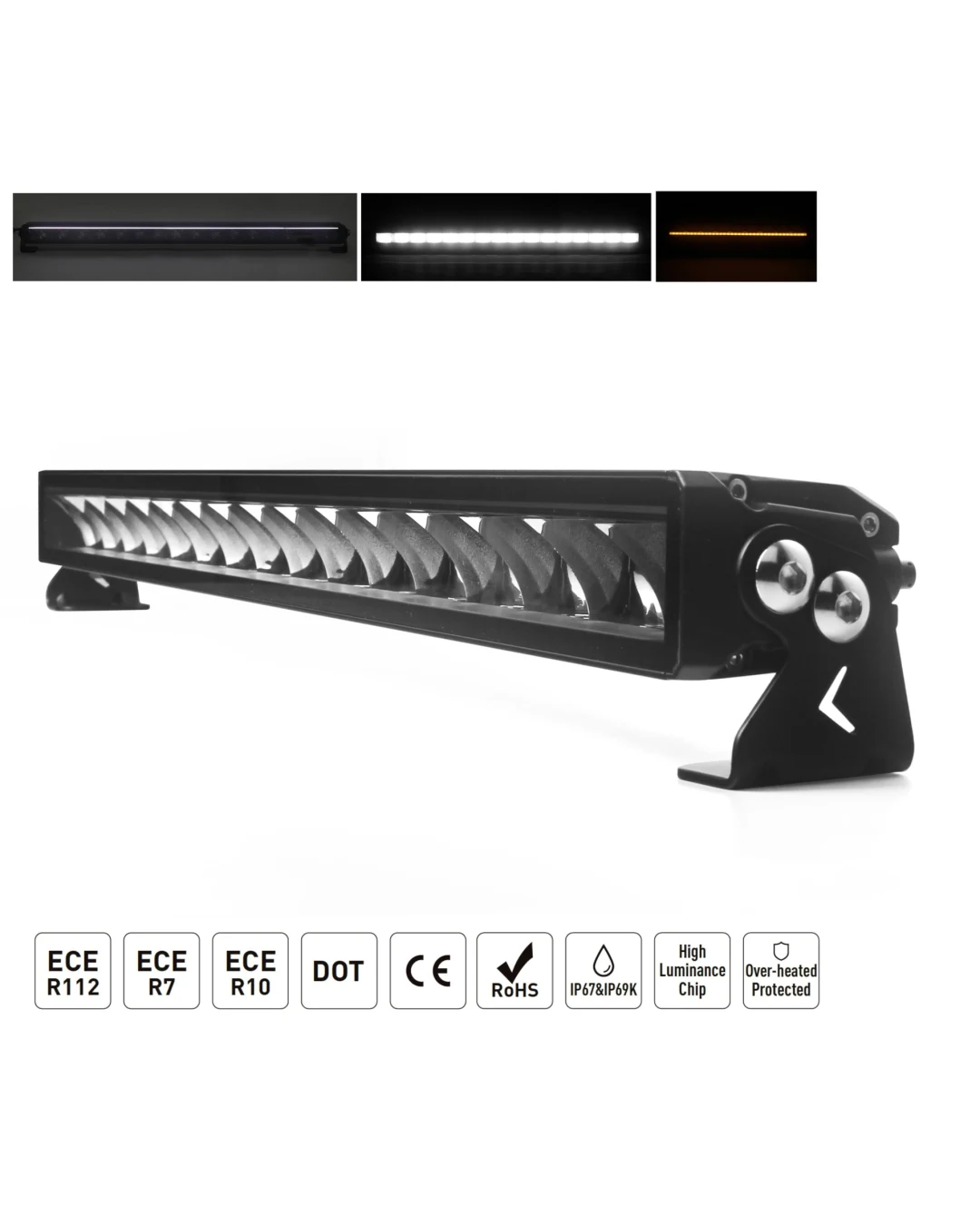 84.5 cm / 32 Инча 12V - 24V Висококачествен Led Bar Лед Бар Диоден Прожектор с бяла и оранжева габаритна светлина DRL мъгла 120W 13000LM