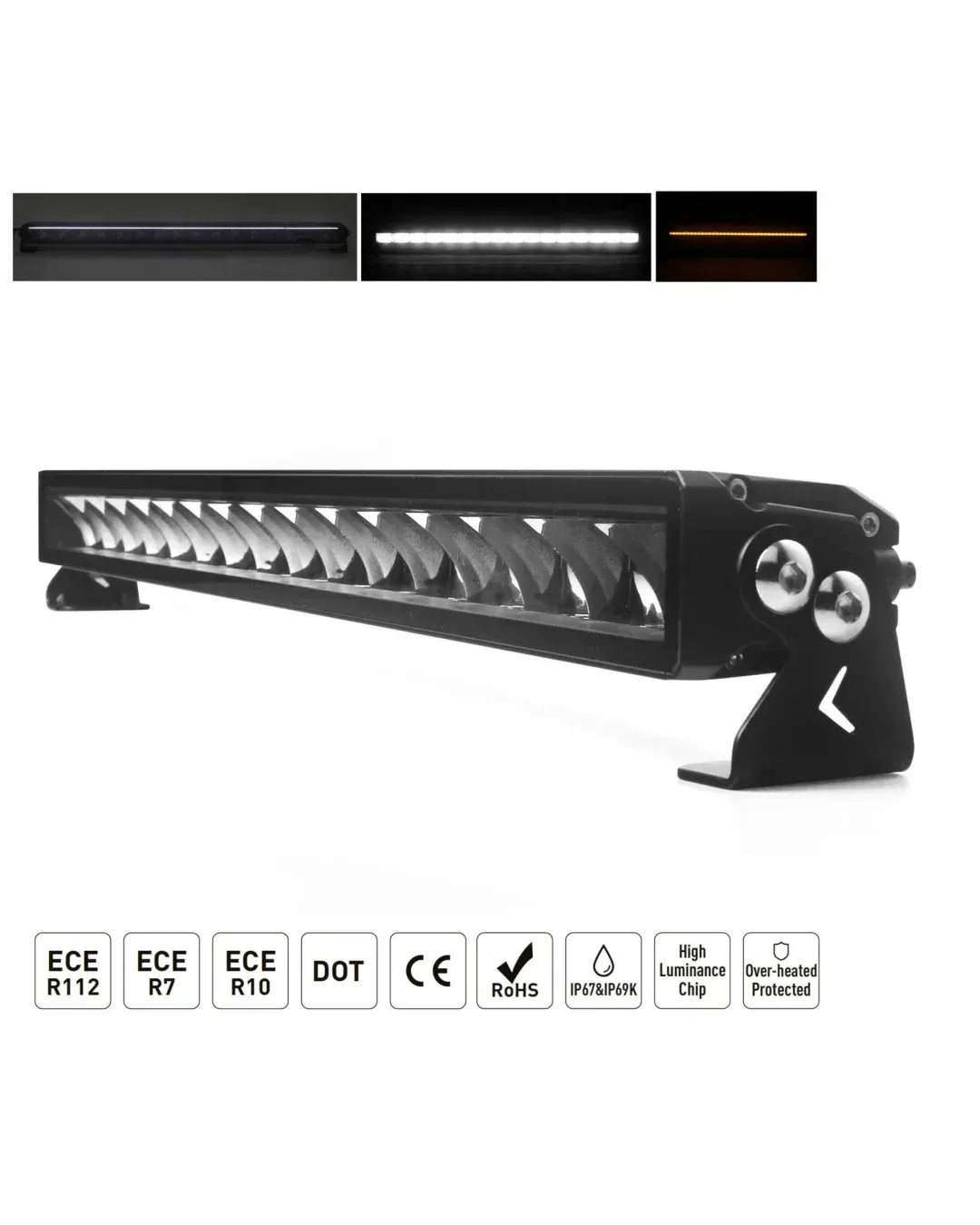 84.5 cm / 32 Инча 12V - 24V Висококачествен Led Bar Лед Бар Диоден Прожектор с бяла и оранжева габаритна светлина DRL мъгла 120W 13000LM