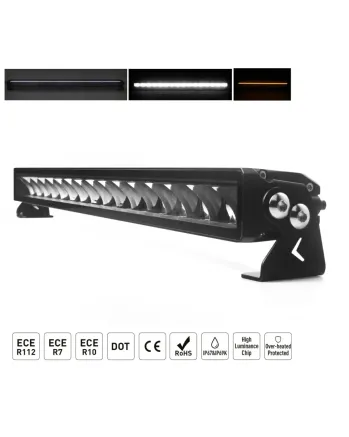 84.5 cm / 32 Инча 12V - 24V Висококачествен Led Bar Лед Бар Диоден Прожектор с бяла и оранжева габаритна светлина DRL мъгла 120W 13000LM