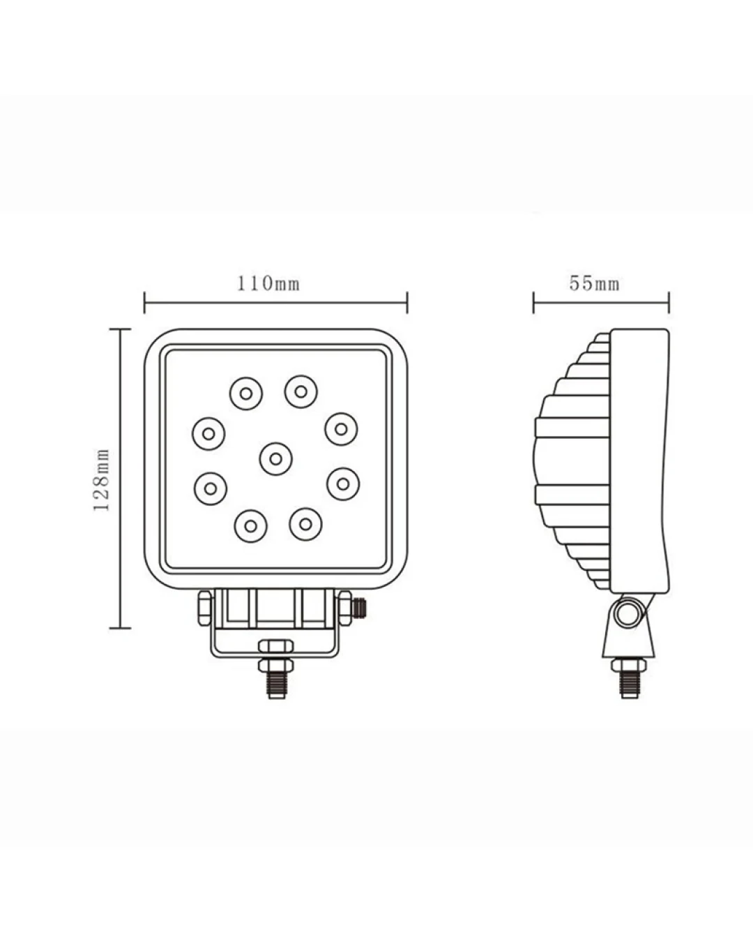 9 LED 27W Халоген Водоустойчива Светлина Работна Лампа 10-30V за Ролбар АТВ, Джип