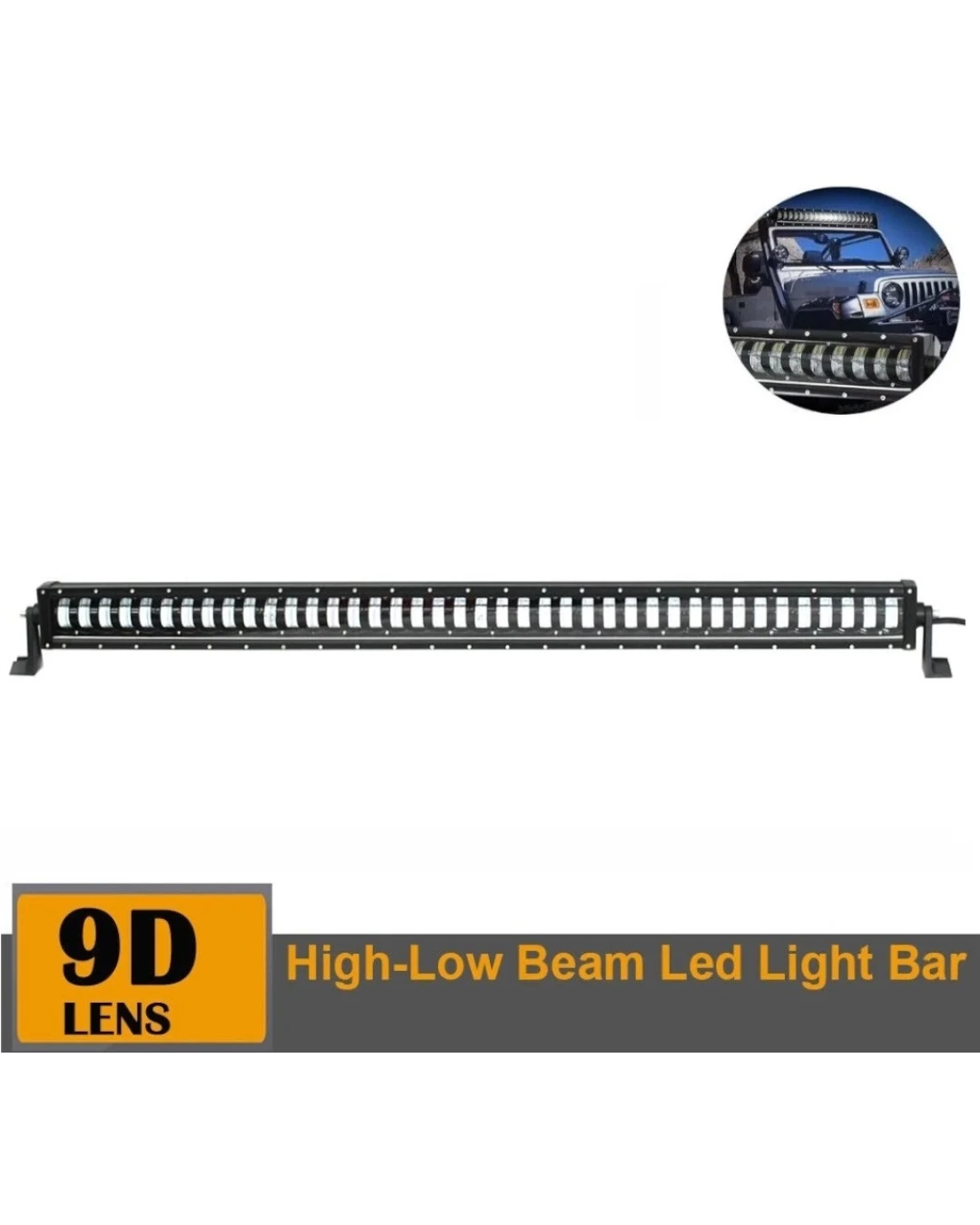 9D 114 СМ Led Bar Лед Бар Hi/Lo Kъси Дълги Водоустойчив Удароустойчив 12V 24V 25600 LМ 320W С Лупи Off-Road Лед Бар За Джип ATV