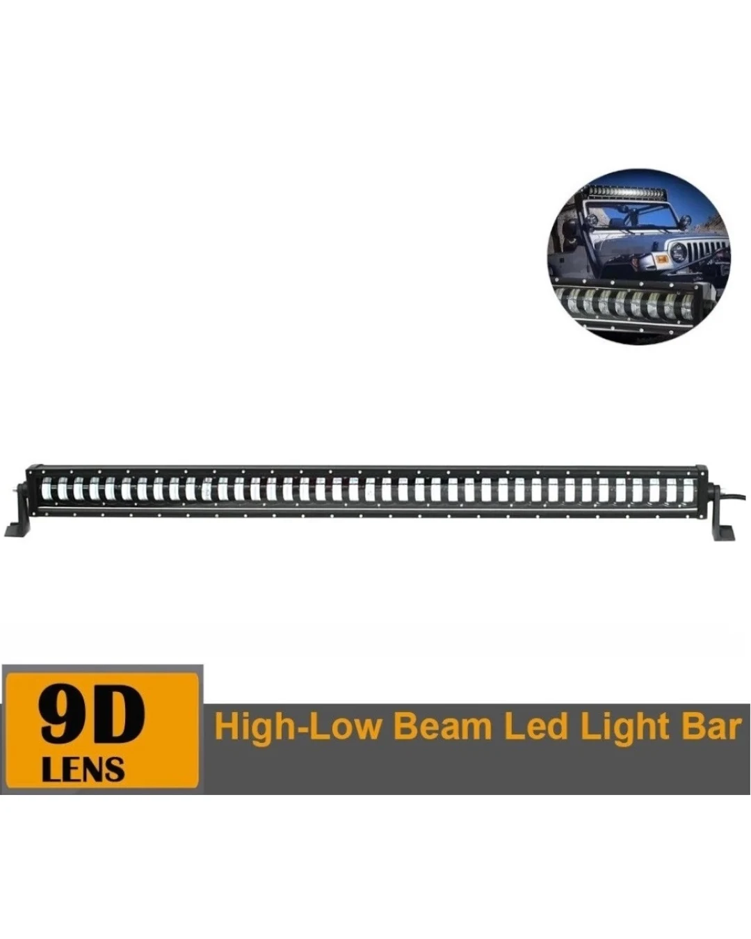 9D 134 СМ Led Bar Лед Бар Hi/Lo Kъси Дълги Водоустойчив Удароустойчив 12V 24V 30720 LМ 384W С Лупи Off-Road Лед Бар За Джип ATV