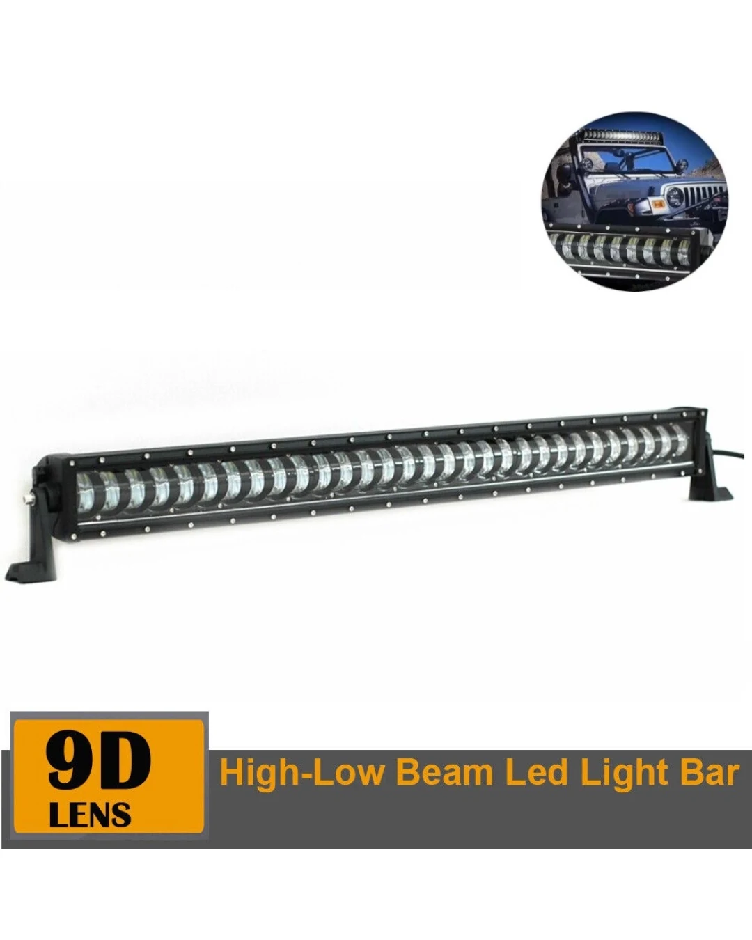9D 88.5 СМ Led Bar Лед Бар Hi/Lo Kъси Дълги Водоустойчив Удароустойчив 12V 24V 19200 LМ 240W С Лупи Off-Road Лед Бар За Джип ATV