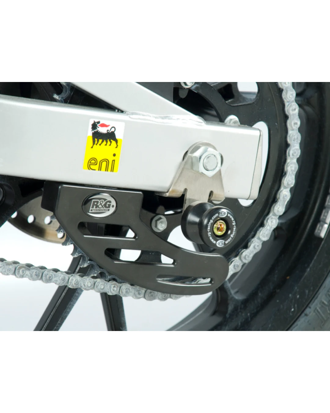Адаптери за стойка R&G RACING Stand Bobbins /w Mounting Plate Silver Aprilia RS4 50 11-16 / 125 10-17