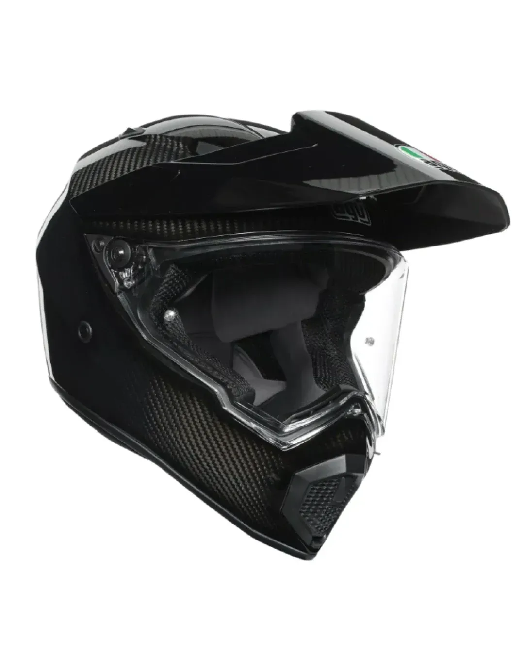 Адвенчър каска AGV AX9 DOT(E2206) MPLK - MONO GLOSSY CARBON