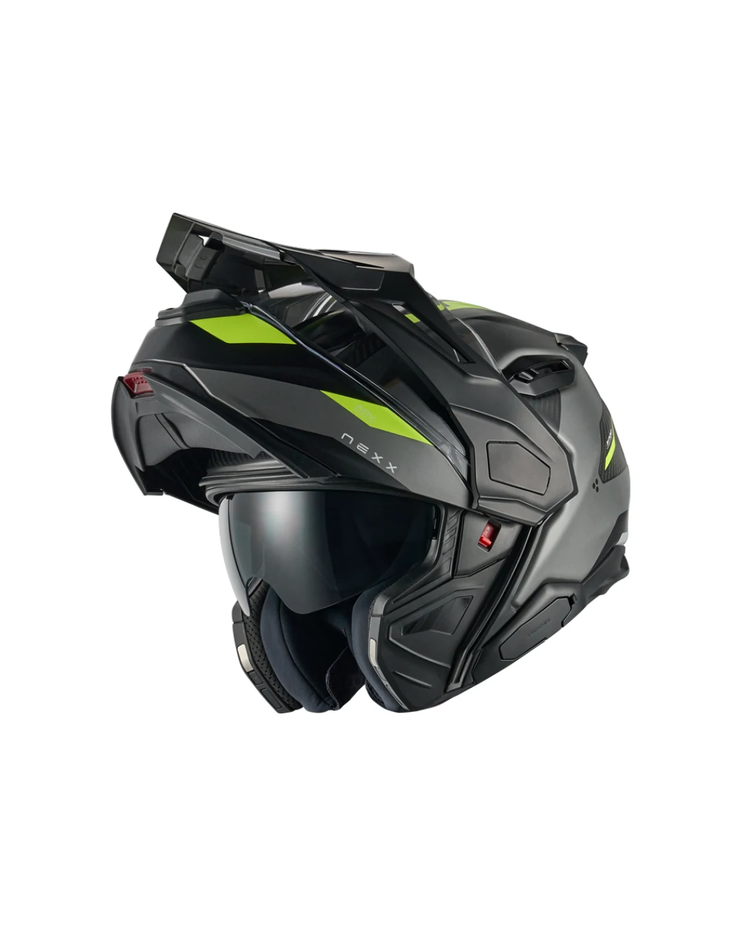 Адвенчър каска NEXX X.LIFECOUNTRY TERRA GREY/NEON