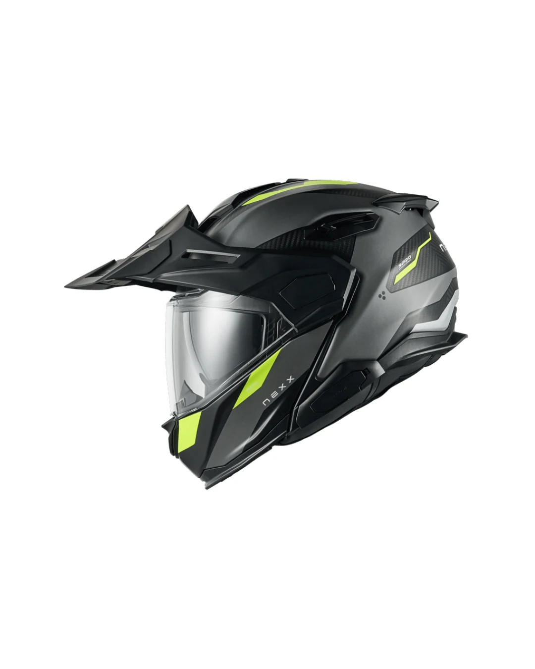 Адвенчър каска NEXX X.LIFECOUNTRY TERRA GREY/NEON