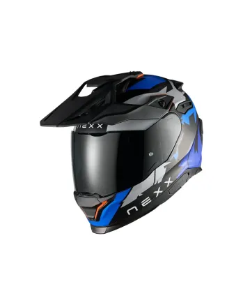 Адвенчър каска NEXX Y.TRAVL PRIMAL BLUE NEON MATT