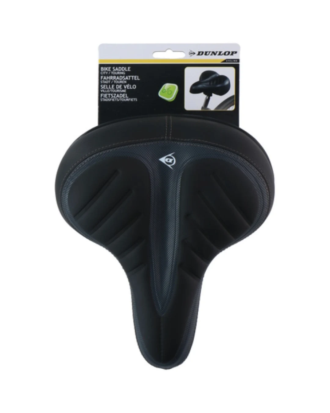 Анатомична седалка за велосипед черена DUNLOP 25 см x 21 см x 12 см