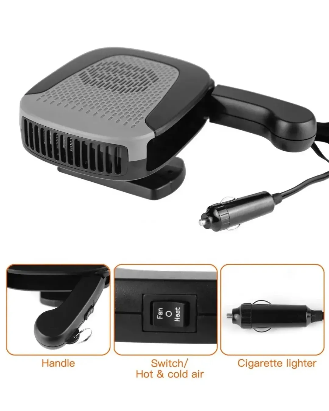 Автомобилна печка с вентилатор 4 сезона 12V 150W – режим отопление / вентилатор, размразяване и обезпотяване