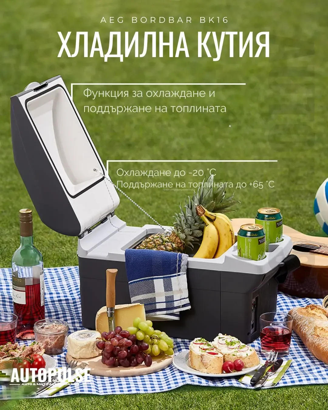 Автомобилна термоелектрическа хладилна кутия AEG Bordbar BK16