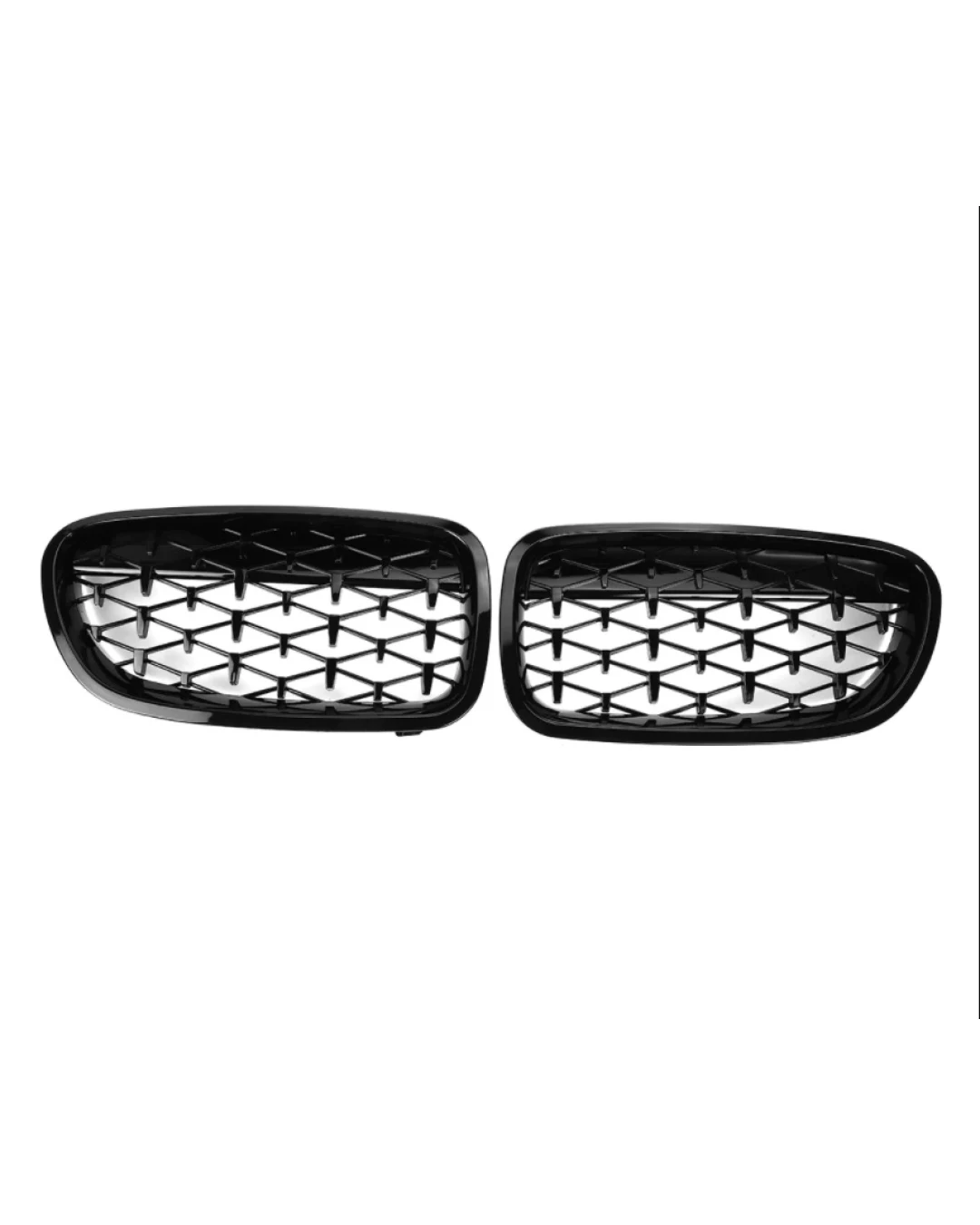 Бъбреци Решетки за BMW 5-та серия 2010-2017, F10, F11, F18 M5, 528i, 535i, 535xi, 520i, 523i, 525i, Diamond Style Черен Гланц