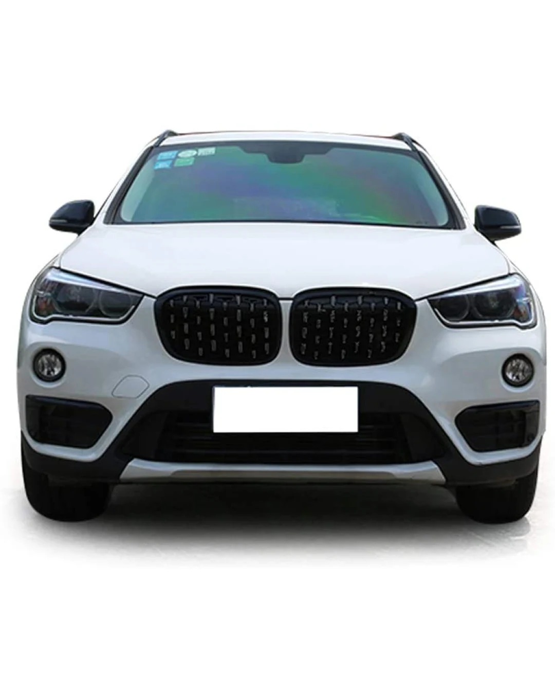 Бъбреци Решетки за BMW X1 F48 (2015-2019) Diamond Style Черен Гланц