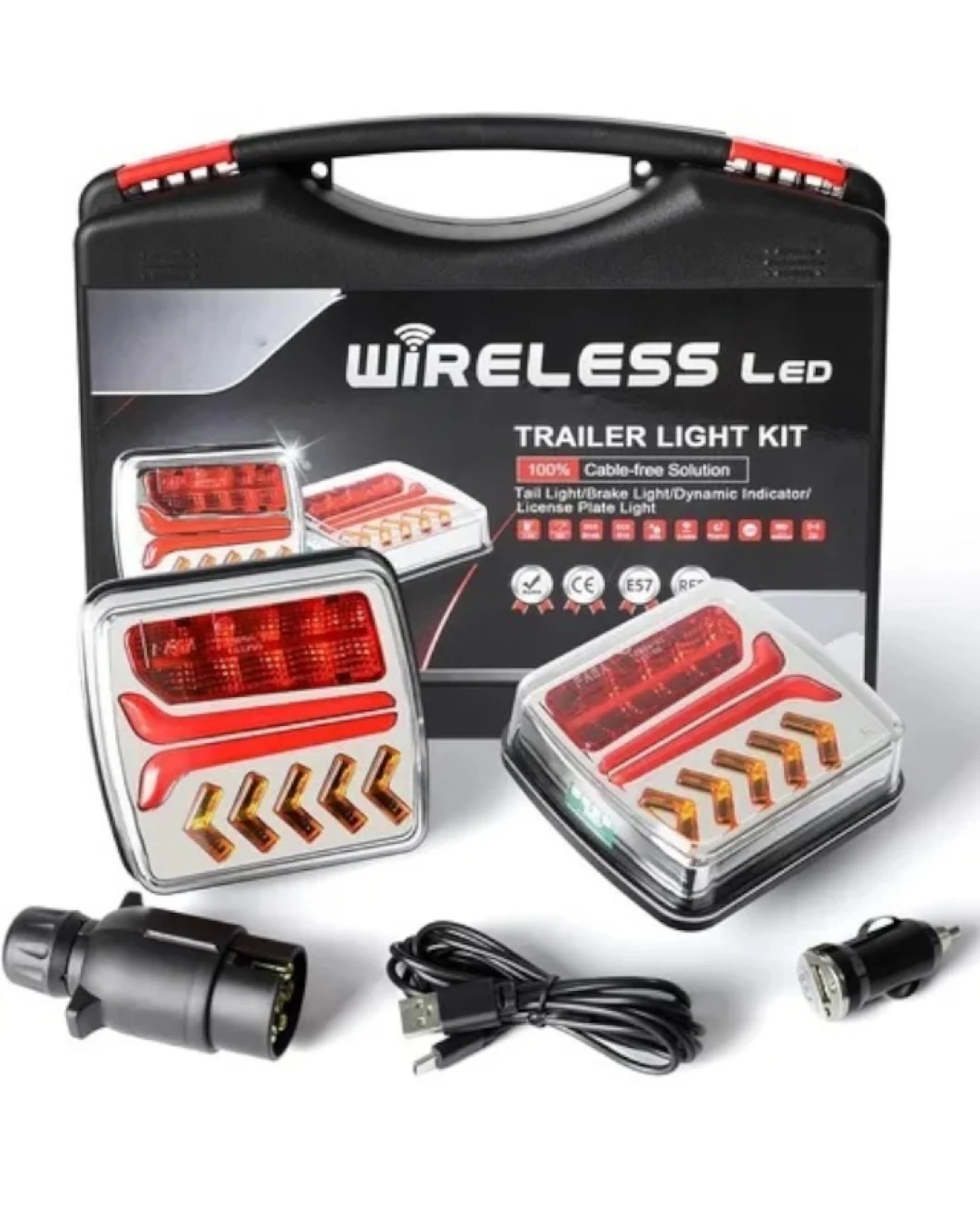 Безжични Wireless Led Лед стопове стоп светлина с магнит 12V за ремарке каравана кемпер колесар