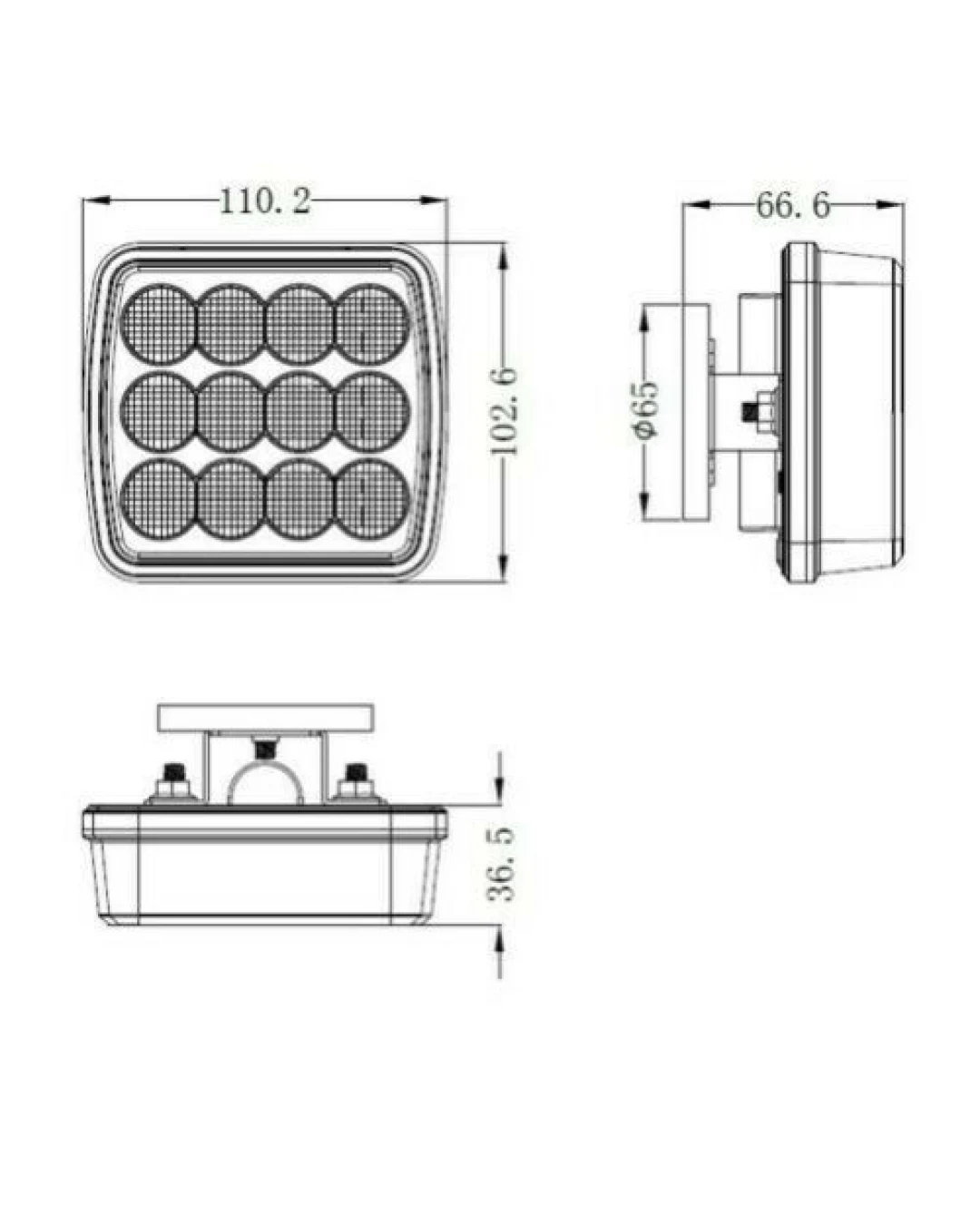 Безжични Wireless стопове стоп светлина с Mагнит 12-24v Лед Led Червени Светлини за Ремарке