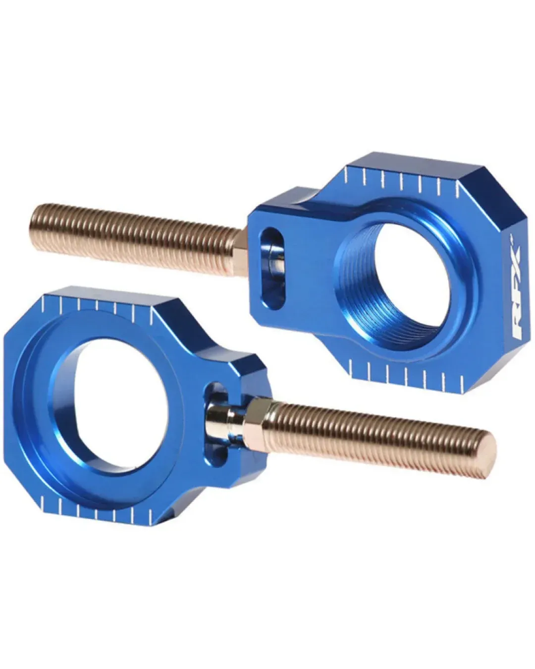 Блок втулка за задна ос RFX Pro 2 Rear Axle Adjuster Blocks - Blue Husqvarna FE 14-23 / TE 14-23