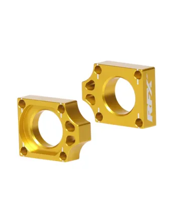 Блок втулка за задна ос RFX Pro Rear Axle Adjuster Blocks (Yellow) - Suzuki RMZ250/450 04-25