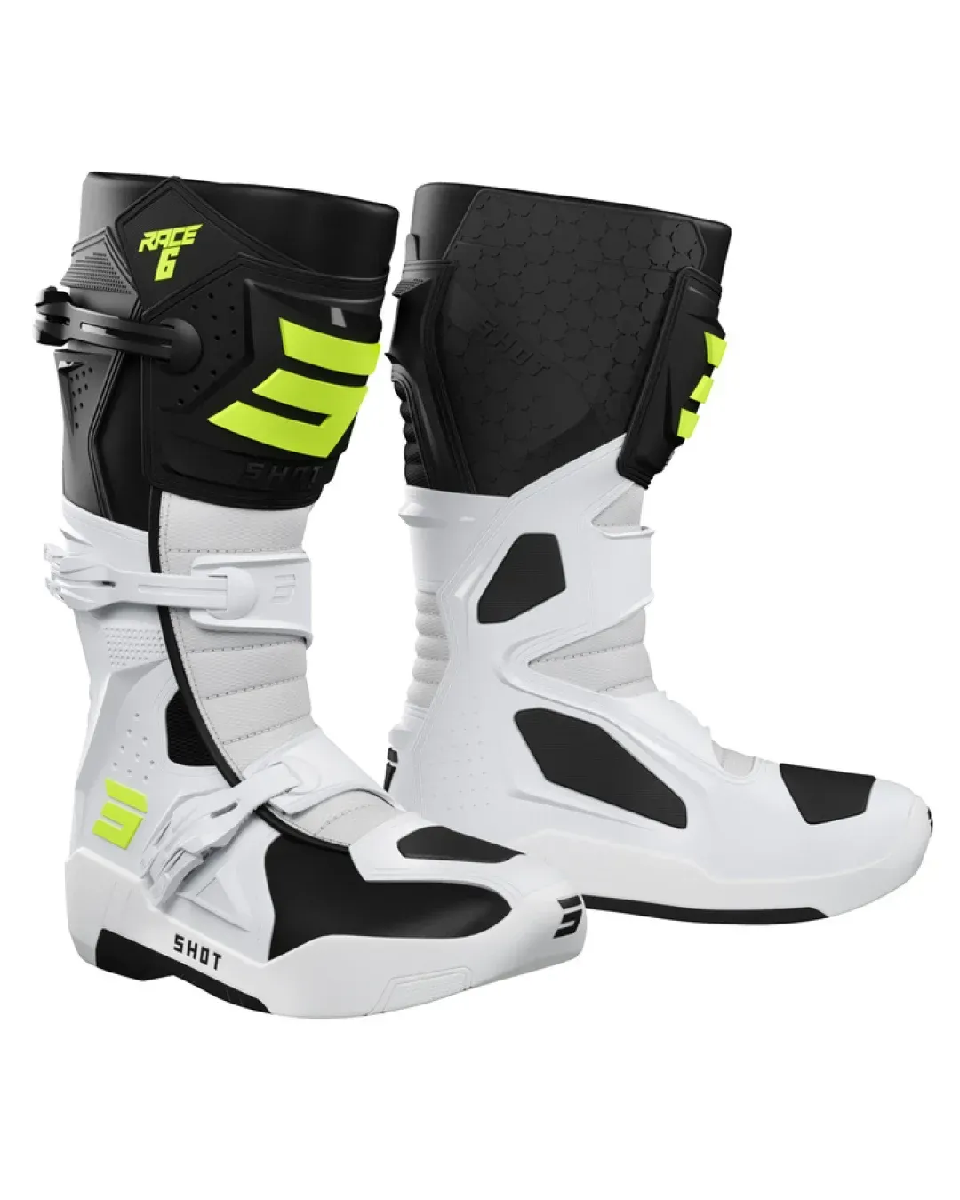 Ботуши SHOT  Race 6 Black White Neon Yellow